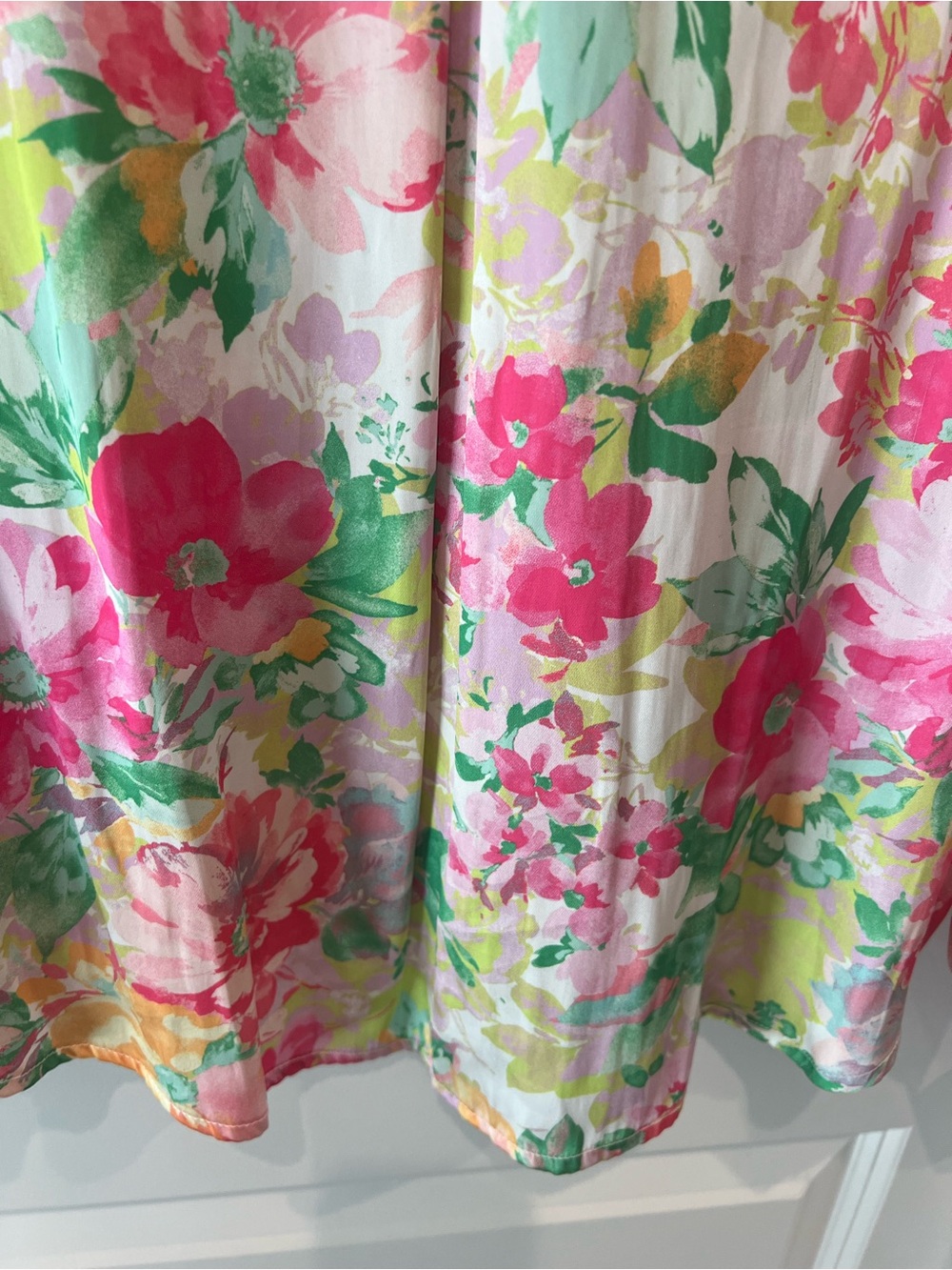 Current Air Floral Collared Shirt in Pink, Green & Yellow Size Small - Picture 15 of 16